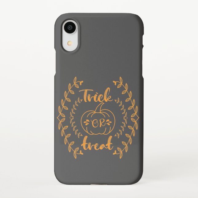 Trick or treat in plants frame  iPhone case (Back)