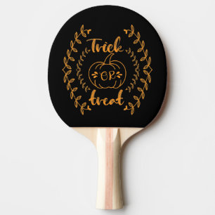 Trick or treat in plants frame ping pong paddle