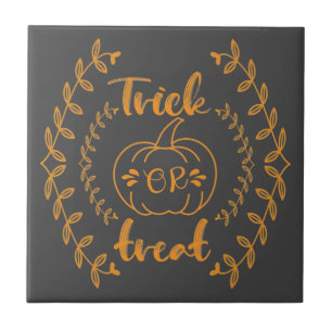 Trick or treat in plants frame tile
