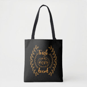 Trick or treat in plants frame tote bag