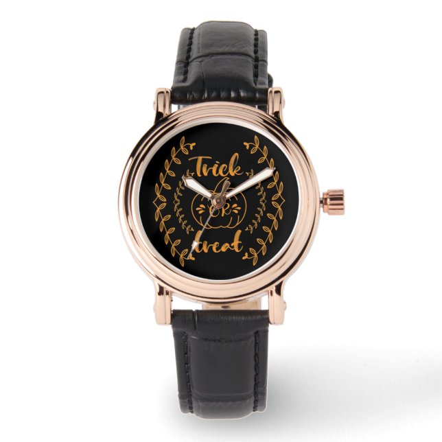 Trick or treat in plants frame  watch (Front)