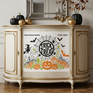 Trick or Treat Jack Bat Halloween Botanical Decor  Tissue Paper