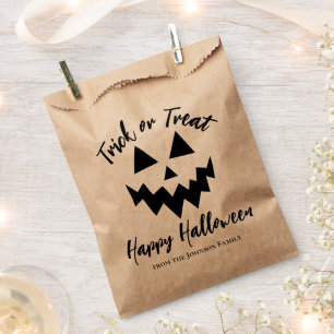 Trick or Treat Jack O Lantern Happy Halloween Favour Bag