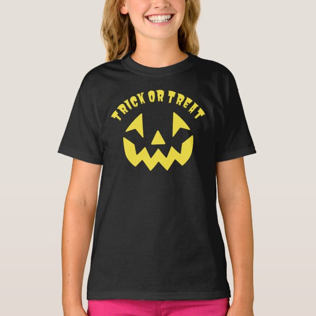Trick Or Treat Jack O'Lantern Halloween T-Shirt (Front)