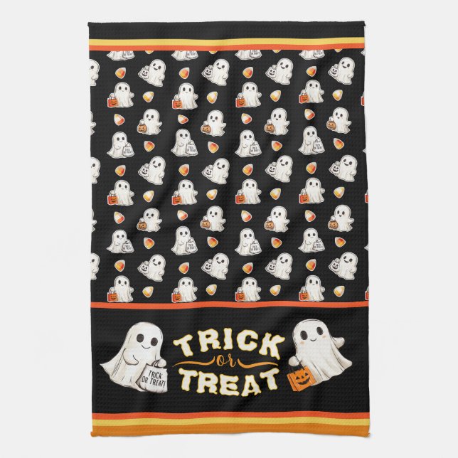 Trick or Treat kitchen towel (Vertical)