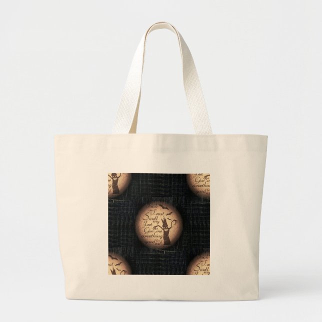 trick or treat large tote bag (Front)