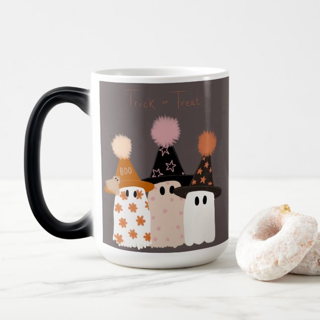 TRICK OR TREAT MAGIC MUG (With Donut)