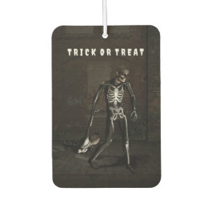 Trick or Treat. Man dressed as skeleton Air Freshener