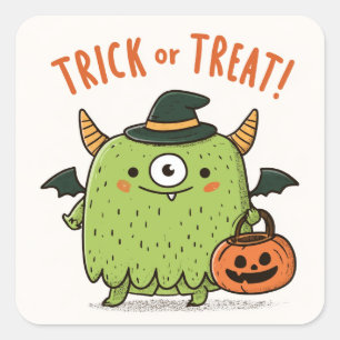 Trick or Treat! - Monster #3 Square Sticker