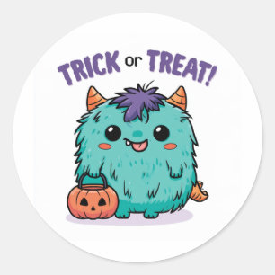 Trick or Treat! - Monster #4 Classic Round Sticker