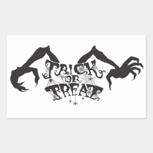 Trick or Treat Monster Arms and Spider Webs Sticker