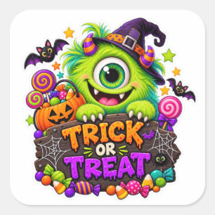 Trick or Treat Monster sticker