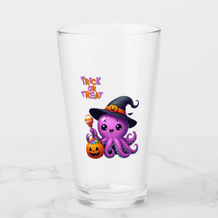 Trick or Treat Octopus Halloween  Glass