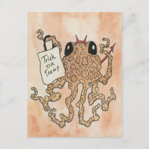 Trick or Treat Octopus Postcard