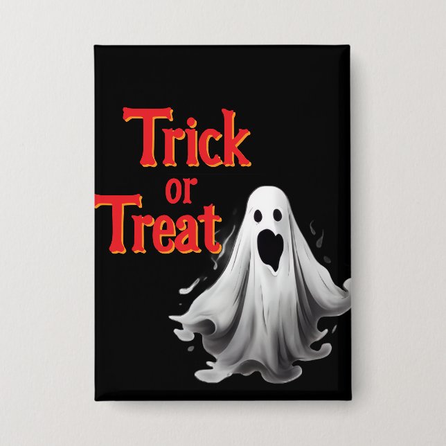 Trick or Treat on a button (Front)