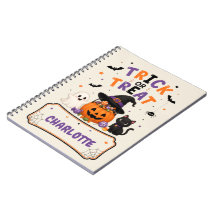 Trick or Treat Orange Personalized Halloween Name