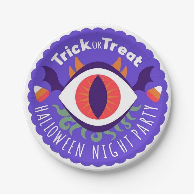 Trick or Treat Paper Plate (Front)