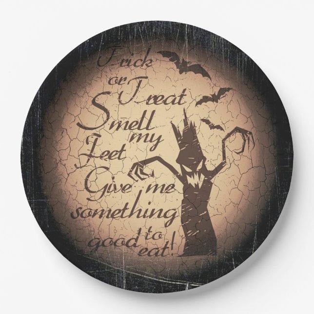 Trick or Treat Paper Plate (Front)