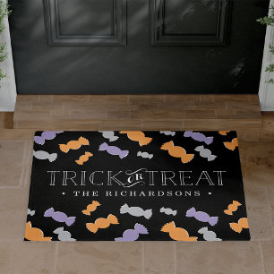 Trick or Treat Personalized Halloween Doormat