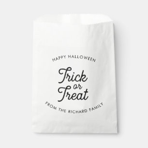 Trick or Treat Personalized Halloween Favour Bag