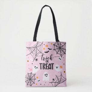 Trick or Treat Pink Halloween Tote Bag