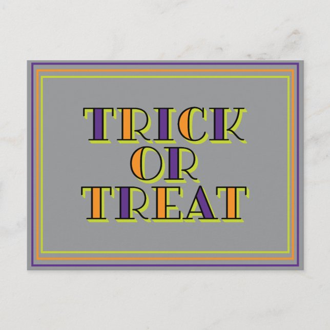 Trick or Treat Postcard (Front)