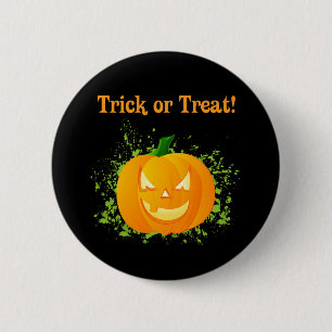 Trick or Treat Pumpkin 2 Inch Round Button