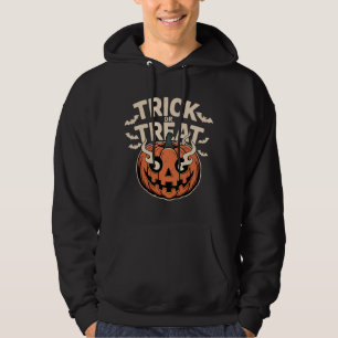 Trick or Treat Pumpkin Face Art Hoodie