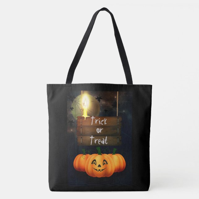 Trick or Treat Pumpkins Tote Bag (Front)