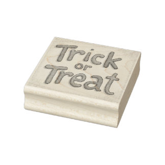 trick or treat rubber stamp