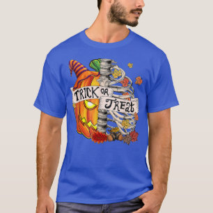 Trick Or Treat Skeleton Jack O Lantern Halloween B T-Shirt