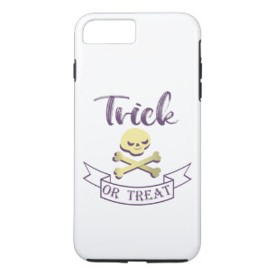 Trick or treat skull crossbones Halloween ribbon Case-Mate iPhone Case