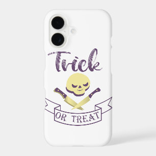 Trick or treat skull crossbones Halloween ribbon T