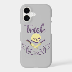Trick or treat skull crossbones Halloween ribbon T