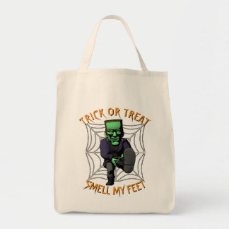 Trick or Treat Smell my Feet Frankenstein Tote