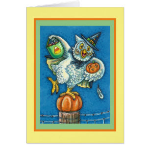 TRICK OR TREAT, SMELL MY FEET HALLOWEEN OWL CARD
