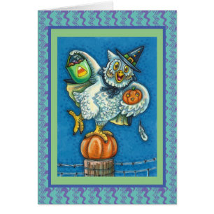 TRICK OR TREAT, SMELL MY FEET HALLOWEEN OWL CARD