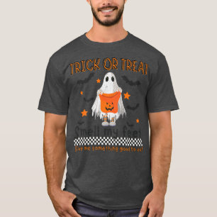 Trick Or Treat Smell My Feet Spooky Vibes Happy Ha T-Shirt