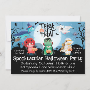 Trick or Treat Spooktacular Halloween Party Invitation
