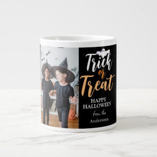 Trick or Treat Spooky Halloween Family Photo Large Coffee Mug