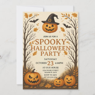 Trick or Treat Spooky Halloween Party Invite
