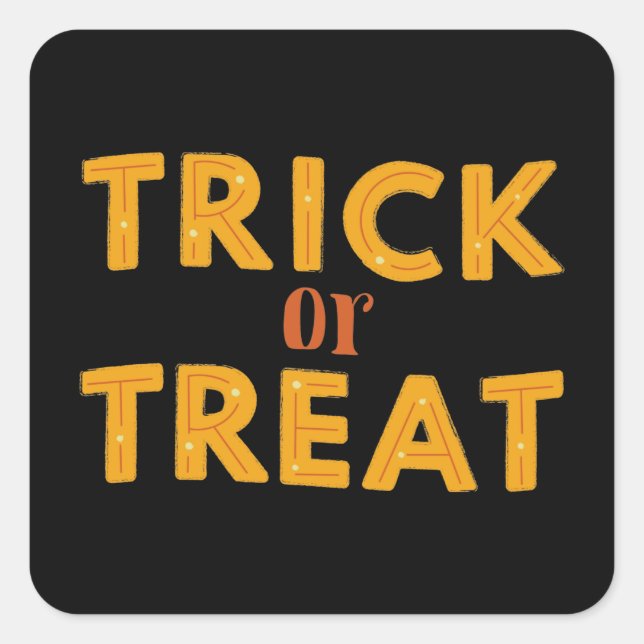 Trick or treat Spooky Halloween  Square Sticker (Front)