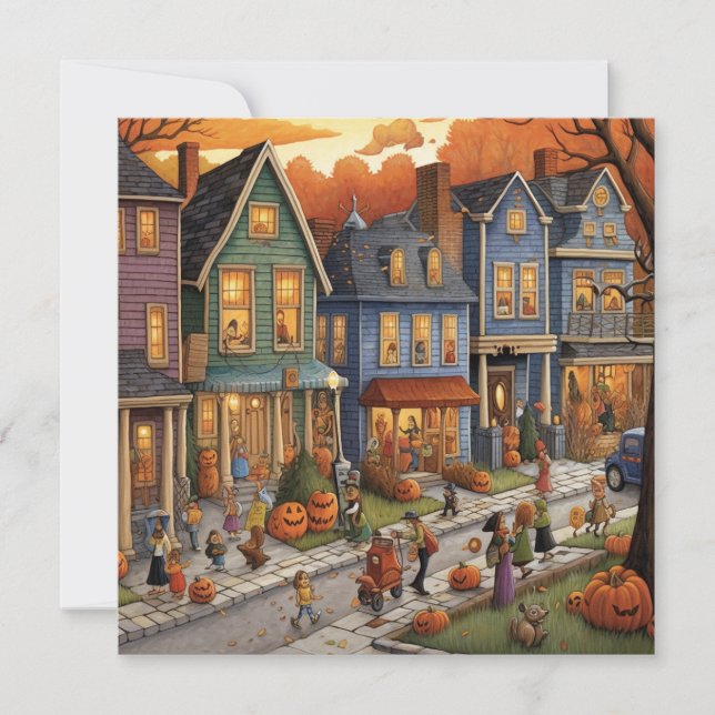 Trick-or-Treat Street: Pumpkin Patch Avenue Invitation (Front)