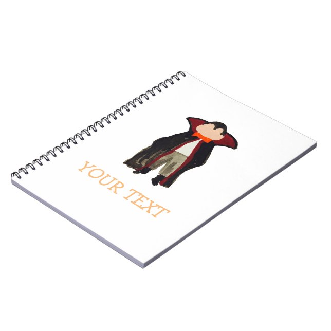 Trick or Treat Toddler Dracula Vampire Custom Name Notebook (Left Side)