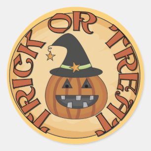 Trick or Treat Tshirts and Gifts Classic Round Sticker