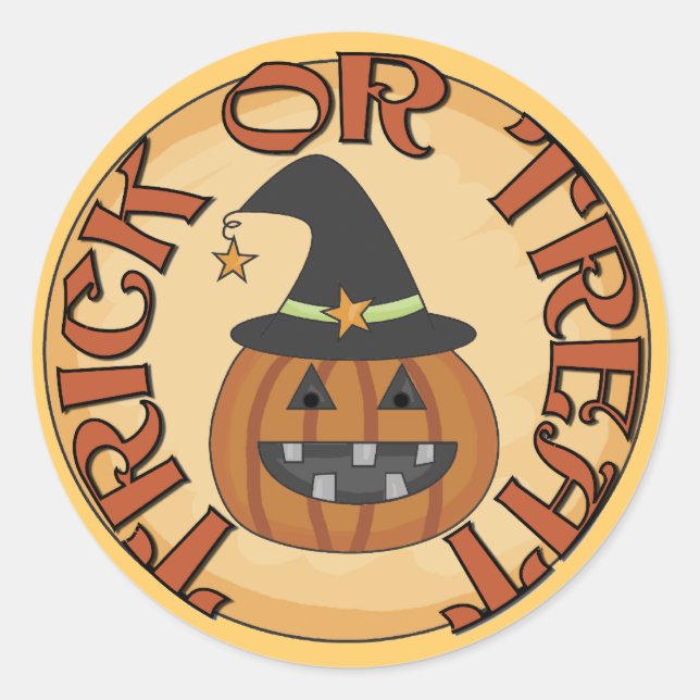 Trick or Treat Tshirts and Gifts Classic Round Sticker (Front)