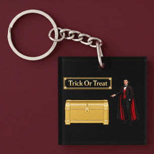 Trick Or Treat Vampire Halloween Keychain