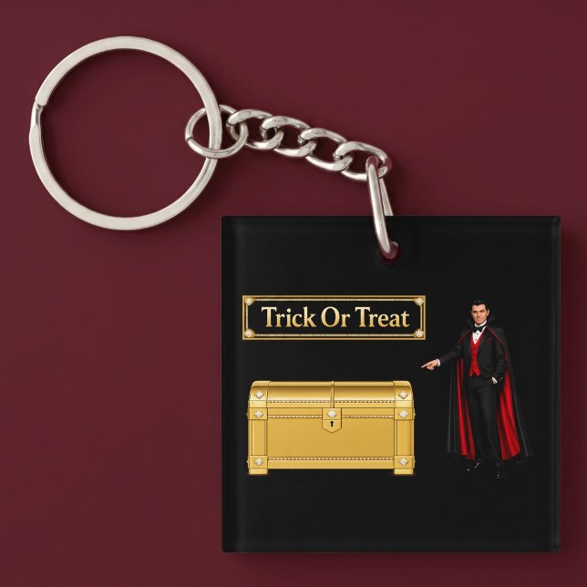 Trick Or Treat Vampire Halloween Keychain (Creator Uploaded)