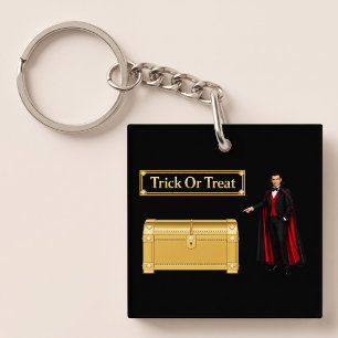 Trick Or Treat Vampire Halloween Keychain