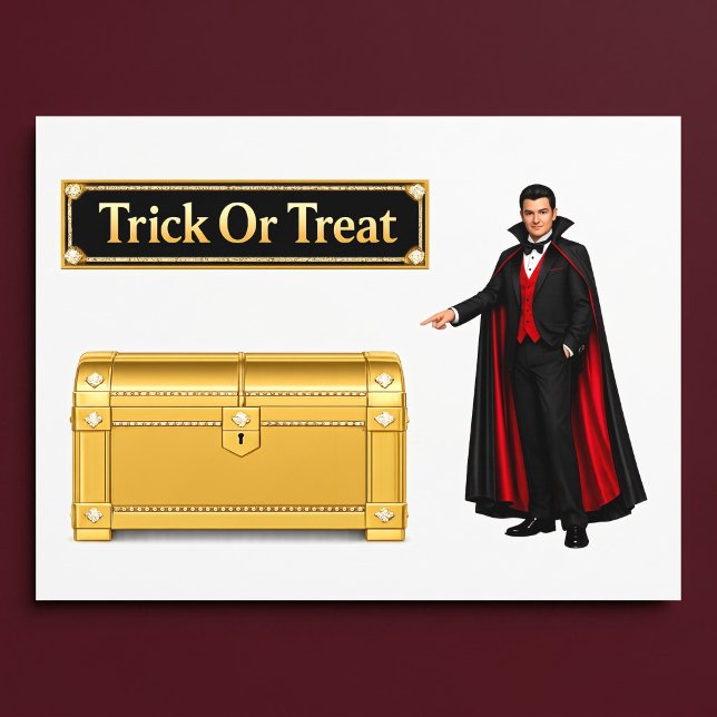 Trick Or Treat Vampire Halloween Window Cling (Creator Uploaded)